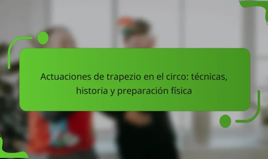 Actuaciones de trapezio en el circo: técnicas, historia y preparación física
