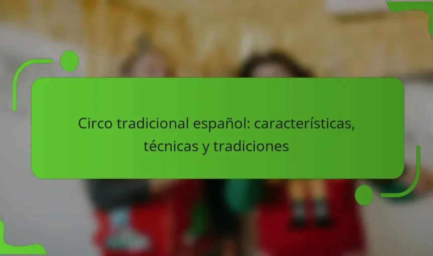 Circo tradicional español: características, técnicas y tradiciones
