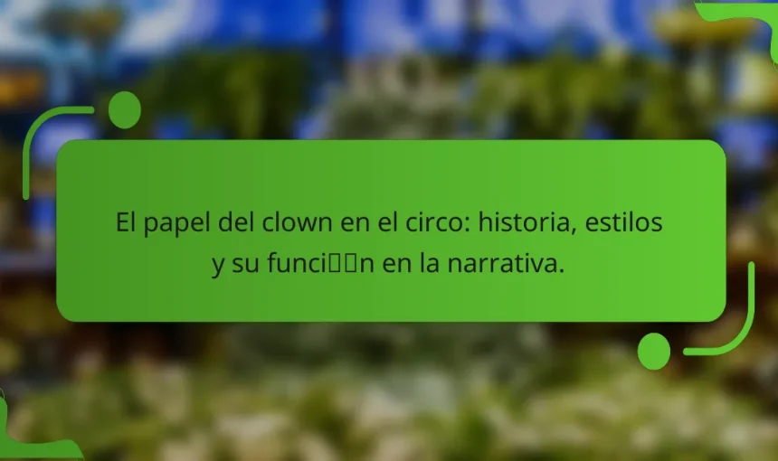 El papel del clown en el circo: historia, estilos y su función en la narrativa.