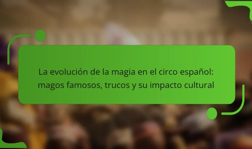 La evolución de la magia en el circo español: magos famosos, trucos y su impacto cultural
