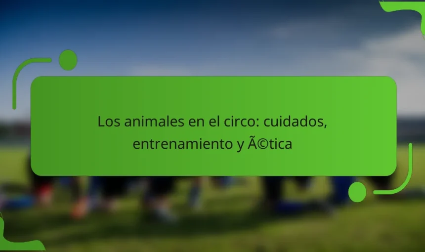 Los animales en el circo: cuidados, entrenamiento y ética
