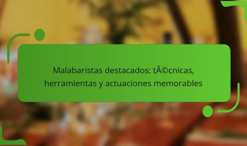 Malabaristas destacados: técnicas, herramientas y actuaciones memorables