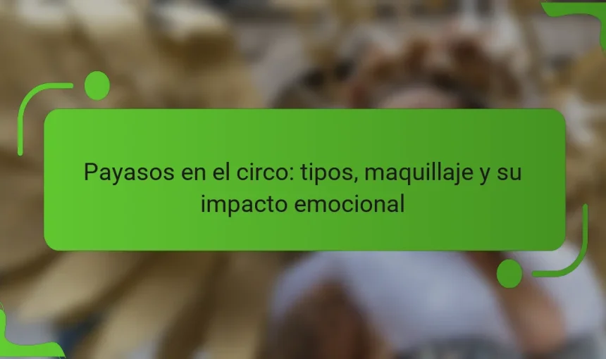 Payasos en el circo: tipos, maquillaje y su impacto emocional