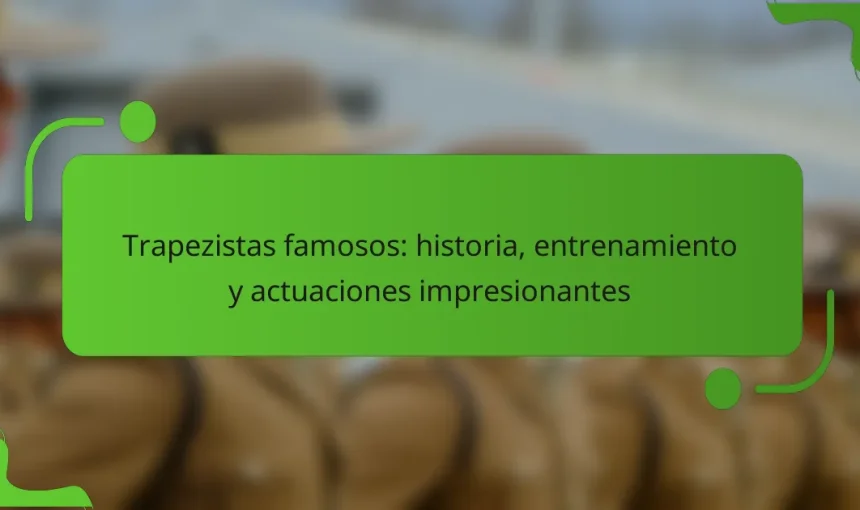 Trapezistas famosos: historia, entrenamiento y actuaciones impresionantes